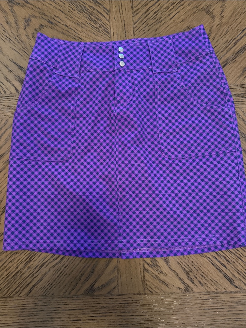 Jofit Purple and Navy Blue Plaid Mini Skort